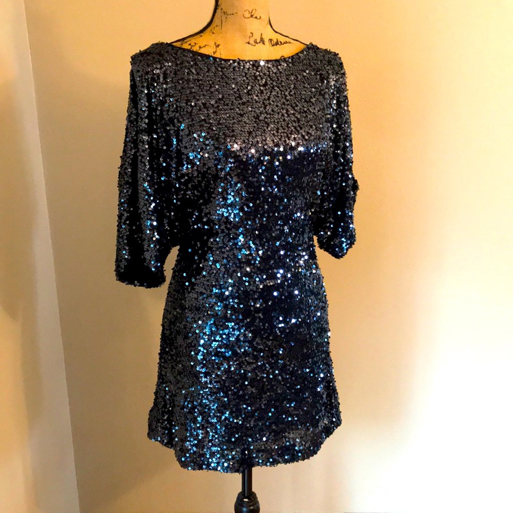 Nv couture party sequin tunic stretch